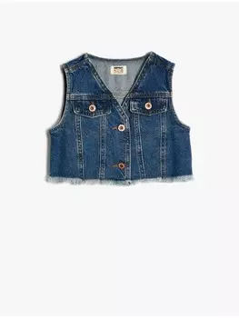 Джинсовая куртка KOTON Blazer, голубой