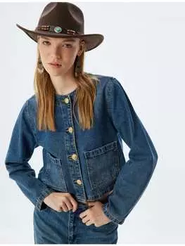 Джинсовая куртка KOTON, цвет mittel indigo
