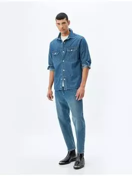 Джинсовая куртка KOTON, цвет mittel indigo
