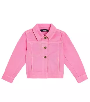 Джинсовая куртка la veste de nimes Jacquemus Enfant, розовый
