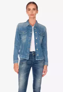 Джинсовая куртка Le Temps Des Cerises "джинсовая куртка" со стильными нагрудными карманами, синий