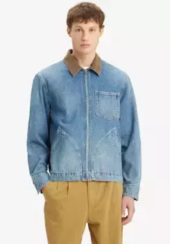 Джинсовая куртка Levi's "FULL ZIP MECHANICS TRKR", с застежкой-молнией и воротником со шнуровой отделкой, цвет Everyday Goods Trucker
