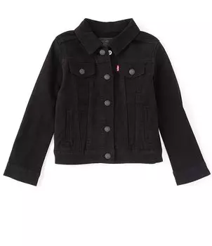 Джинсовая куртка Levi's Little Girls 2T-6X, черный