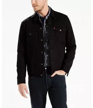 Джинсовая куртка Levi's The Trucker из эластичного денима, черный