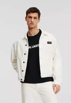 Джинсовая куртка LOGO KARL LAGERFELD, цвет off white denim
