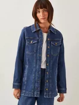 Джинсовая куртка milly Monsoon, цвет Mid Authentic Blue