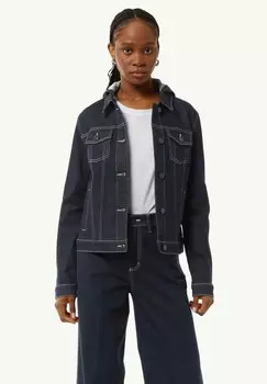 Джинсовая куртка MIT ABNEHMBARER KAPUZE comma casual identity, цвет Raw Denim