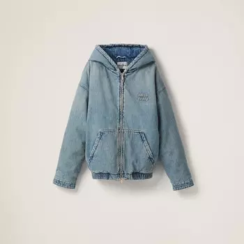 Джинсовая куртка Miu Miu, голубой