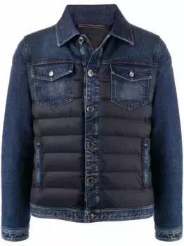Джинсовая куртка Mondor-104S с дутыми вставками Moorer, синий