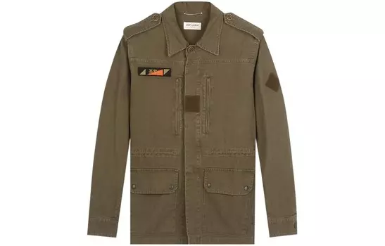 Джинсовая куртка мужская армейский зеленый Saint Laurent, зеленый