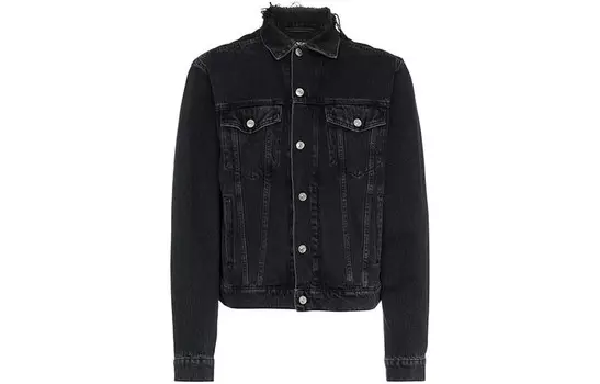 Джинсовая куртка мужская черная Balenciaga, черный