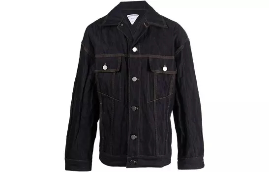 Джинсовая куртка мужская черная Bottega Veneta, черный