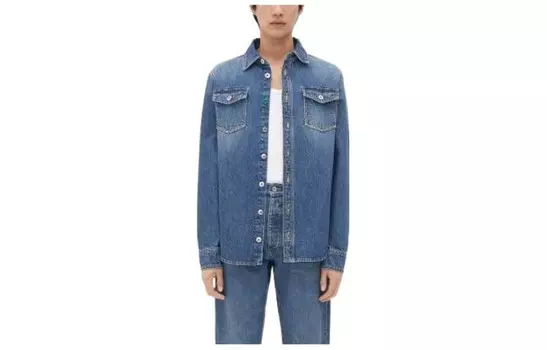 Джинсовая куртка мужская джинсовая синяя Bottega Veneta, синий