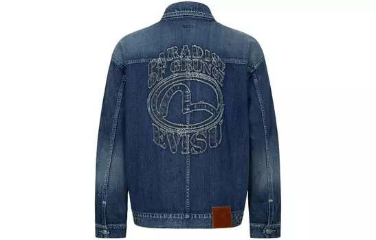 Джинсовая куртка мужская джинсовая синяя Evisu, синий