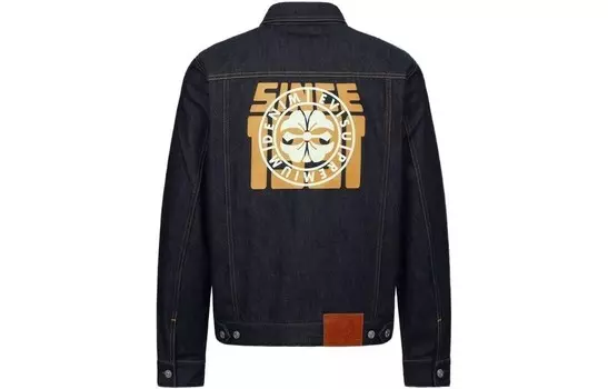 Джинсовая куртка мужская джинсовая синяя Evisu, синий