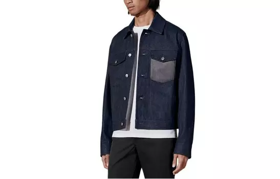 Джинсовая куртка мужская индиго Hermes, индиго