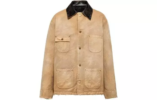 Джинсовая куртка мужская песочно-бежевая Prada, бежевый