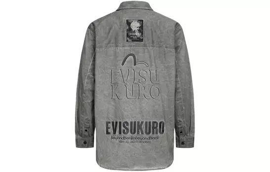 Джинсовая куртка мужская серая Evisu, серый