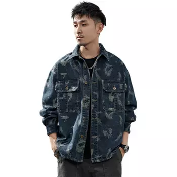 Джинсовая куртка мужская синий Jeep