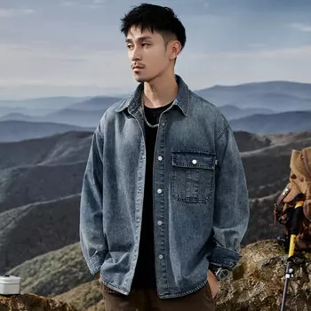 Джинсовая куртка мужская синий Jeep