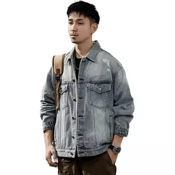 Джинсовая куртка мужская синий Jeep