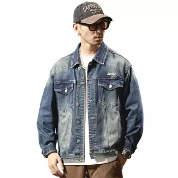 Джинсовая куртка мужская синий Jeep