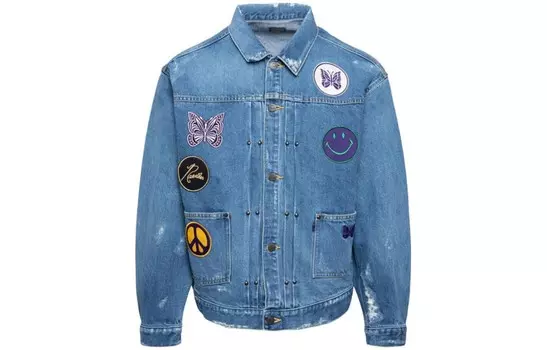 Джинсовая куртка мужская синий Needles
