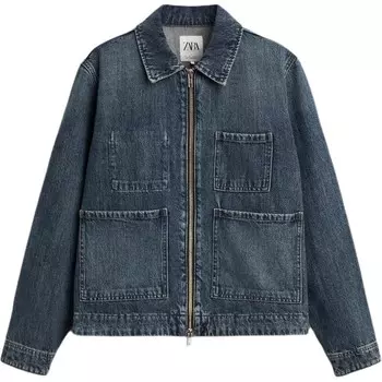 Джинсовая куртка мужская синий Zara