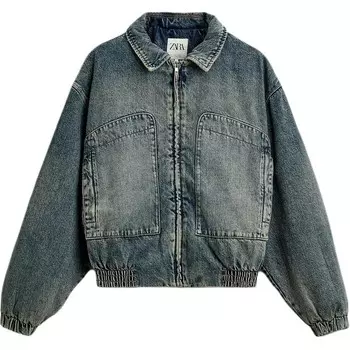 Джинсовая куртка мужская синий Zara