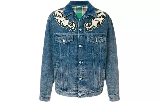 Джинсовая куртка мужская синяя Gucci, синий