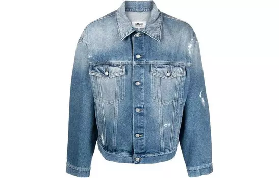 Джинсовая куртка мужская синяя Mm6 Maison Margiela, синий