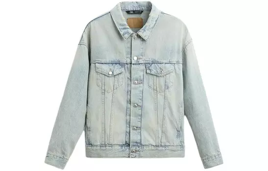 Джинсовая куртка мужская синяя Zara, синий