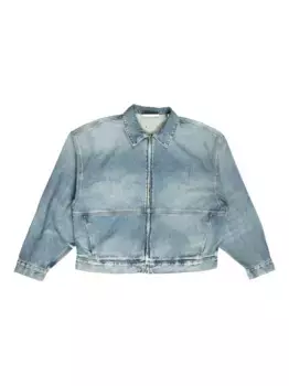 Джинсовая куртка на молнии FEAR OF GOD ESSENTIALS, синий