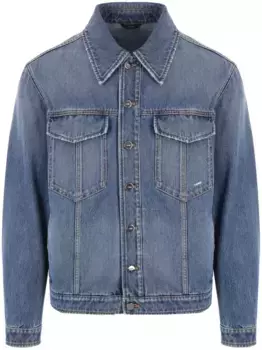 Джинсовая куртка на пуговицах FENDI, синий