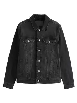 Джинсовая куртка Next Between-Season Jacket, черный деним