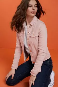 Джинсовая куртка Next, розовый