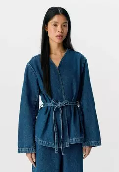 Джинсовая куртка Object, цвет Medium Blue Denim