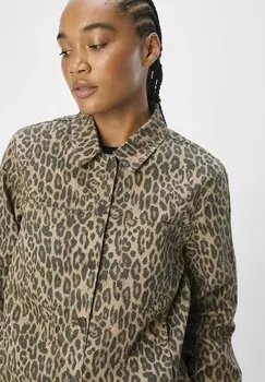 Джинсовая куртка Object, коричневый