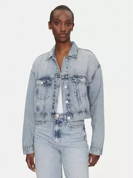 Джинсовая куртка обычного кроя DW0DW21289 Tommy Jeans, синий