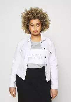 Джинсовая куртка ONLY Carmakoma, белый