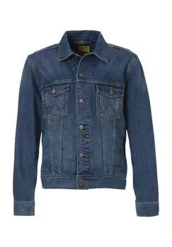 Джинсовая куртка, отложной воротник, стирка, мужская Wrangler, цвет Mid Stone