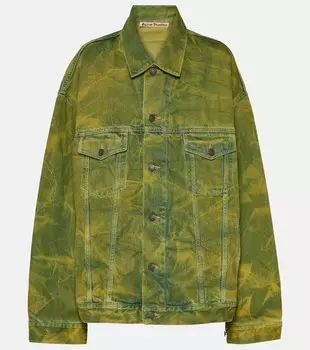 Джинсовая куртка оверсайз Acne Studios, зеленый