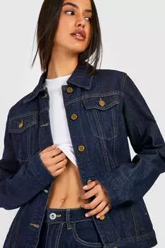 Джинсовая куртка оверсайз Boohoo, индиго