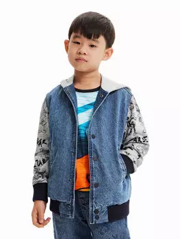 Джинсовая куртка оверсайз Desigual, синий