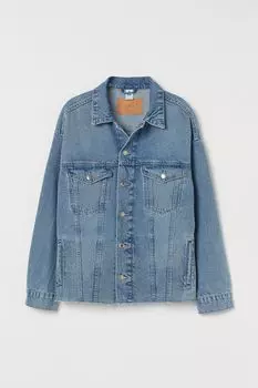 Джинсовая куртка оверсайз H&amp;M, синий деним