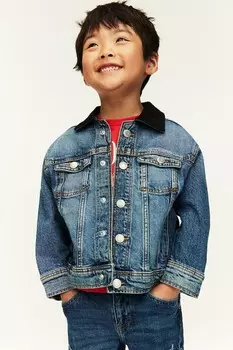 Джинсовая куртка оверсайз H&M, синий