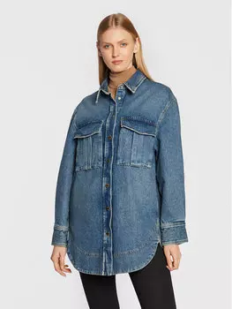 Джинсовая куртка оверсайз Pinko, синий