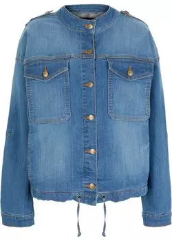 Джинсовая куртка оверсайз с отложными рукавами Bpc Bonprix Collection, синий