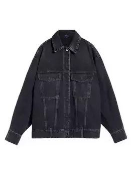 Джинсовая куртка оверсайз Sportmax, черный