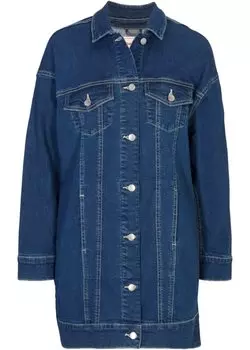 Джинсовая куртка оверсайз стрейч из натурального хлопка John Baner Jeanswear, синий